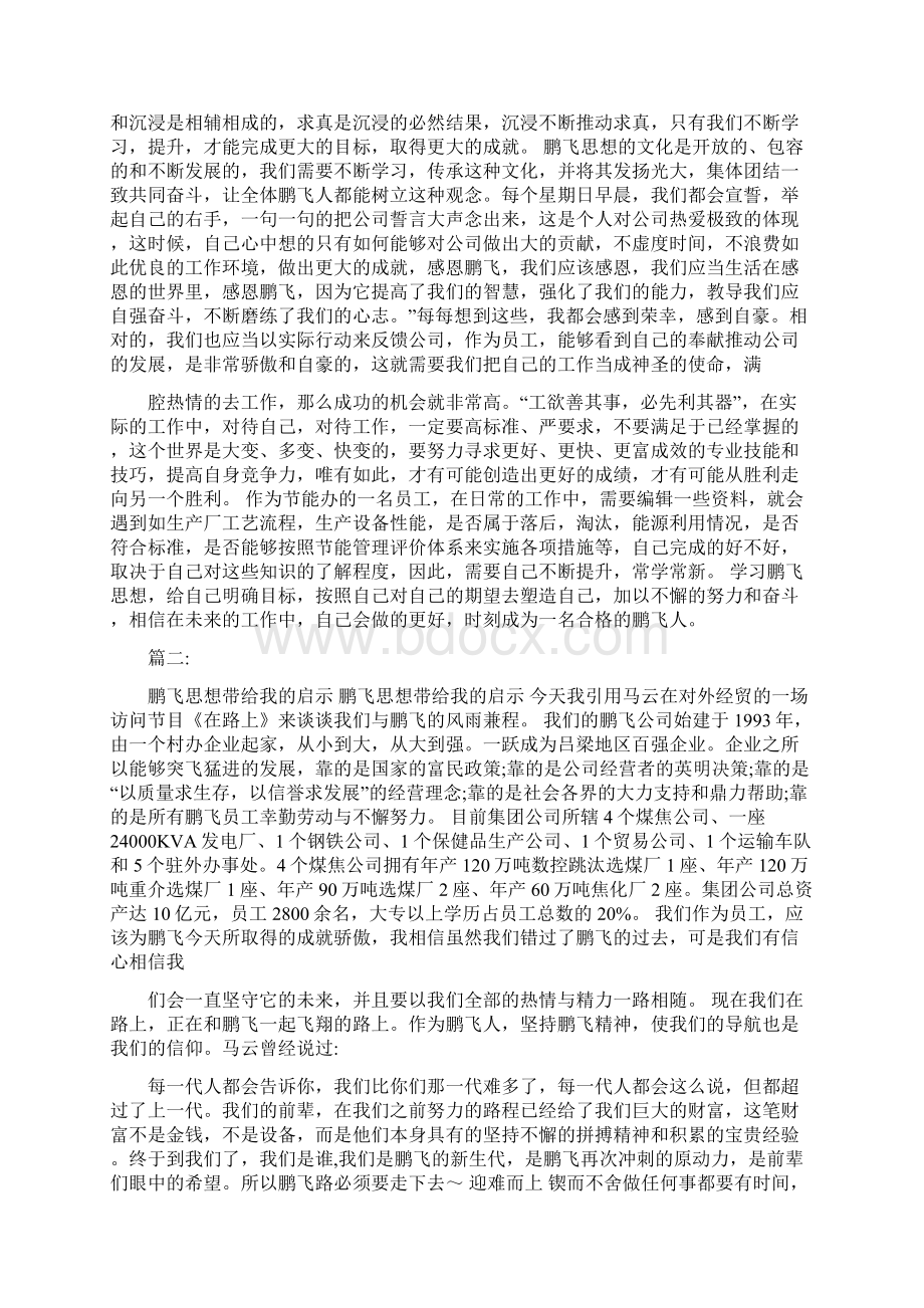 鹏飞思想专题培训心得体会.docx_第2页