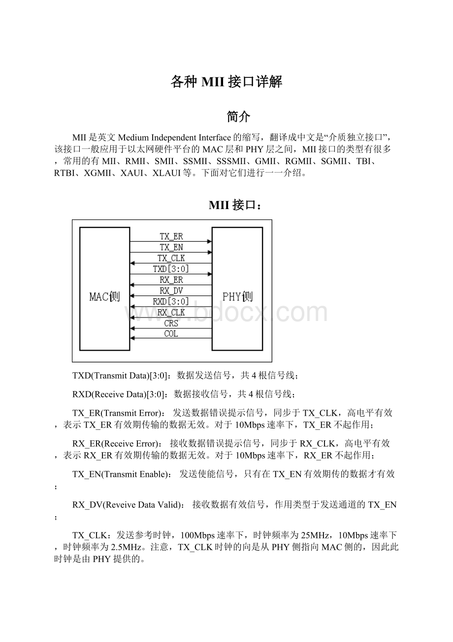 各种MII接口详解.docx_第1页