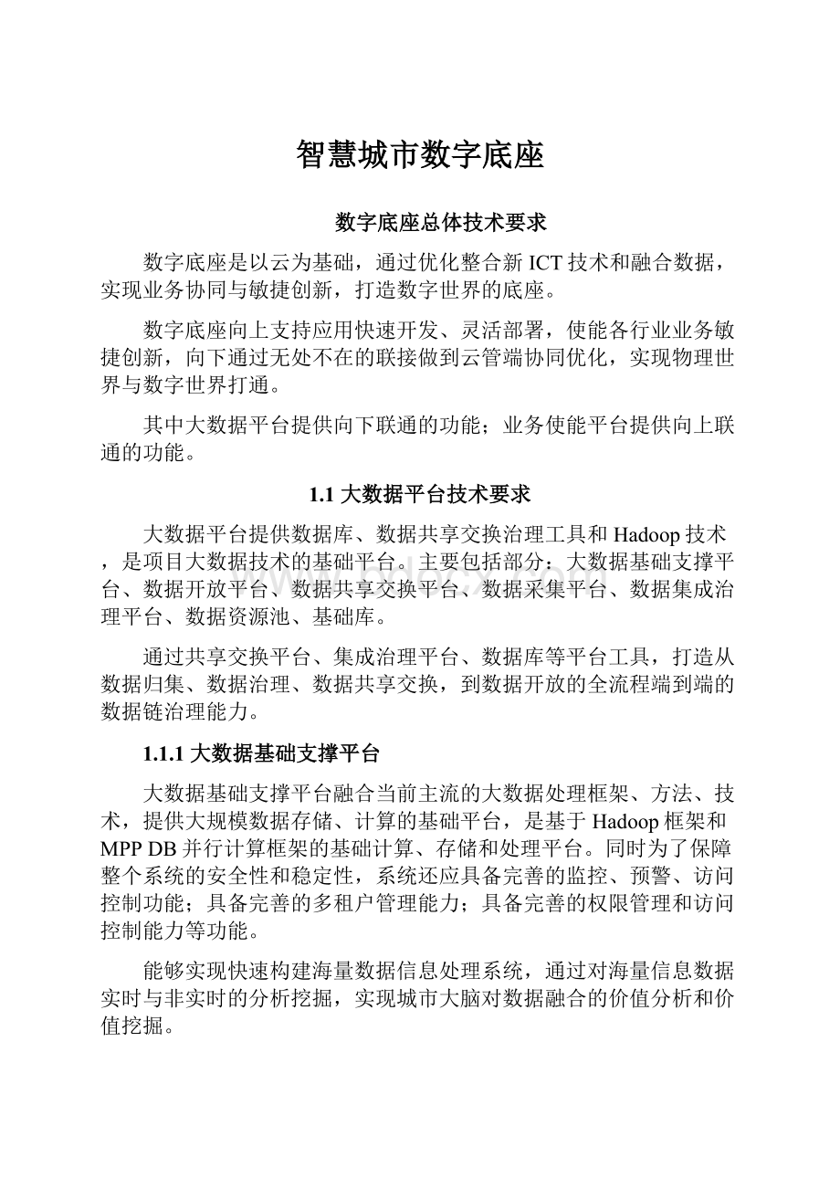 智慧城市数字底座Word文档格式.docx_第1页