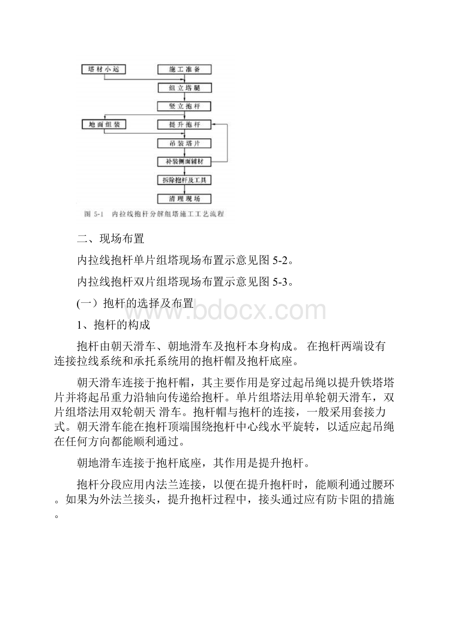 内悬浮内拉线抱杆组塔施工方案讲义.docx_第2页