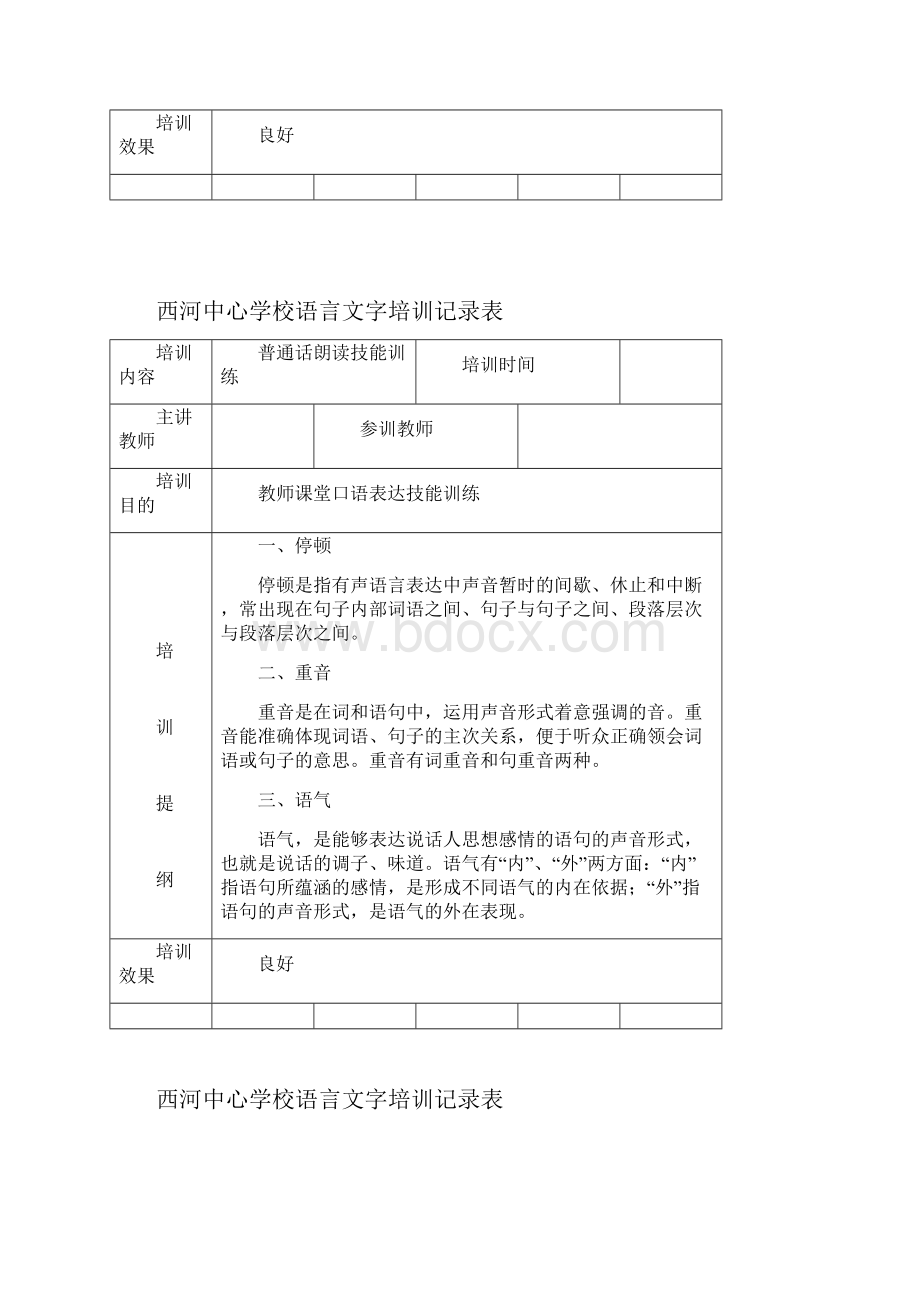 语言文字培训记录表.docx_第2页