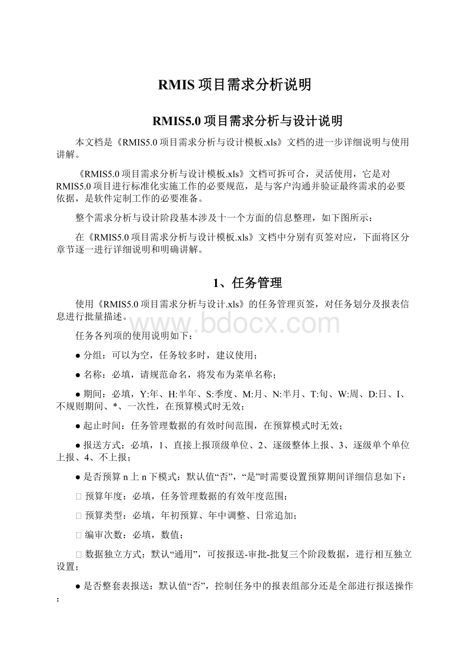 RMIS项目需求分析说明文档格式.docx