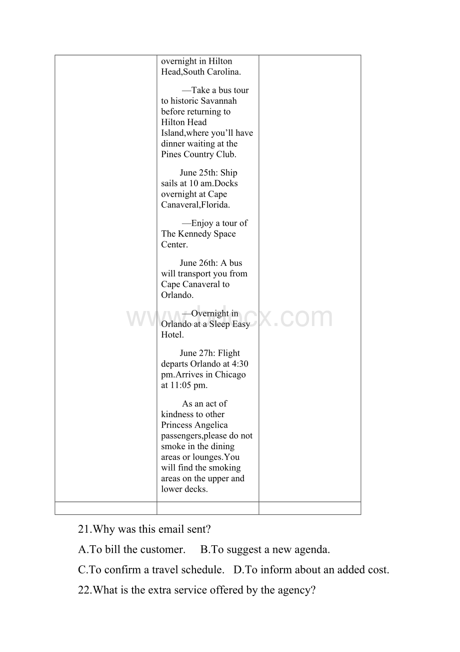 河北省衡水中学届高三下学期期中考试英语试题 Word版含答案.docx_第3页