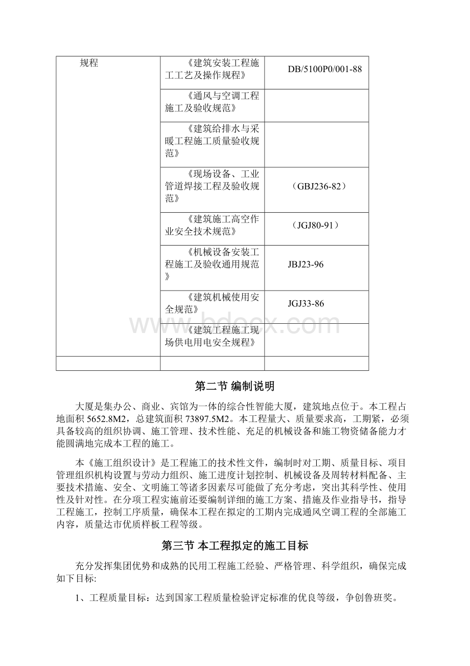 大厦通风空调施工组织设计.docx_第2页