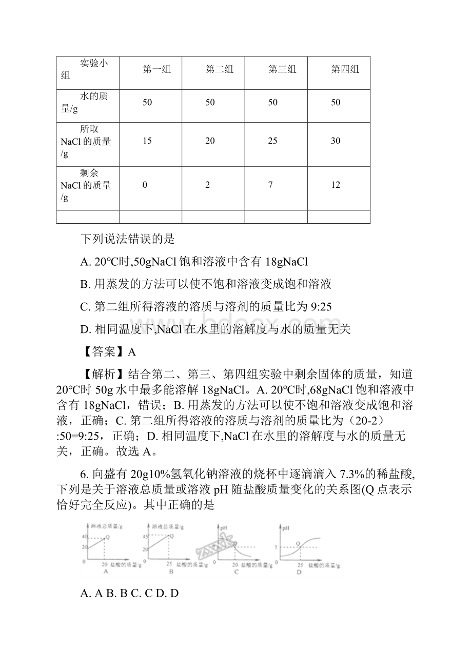 中考浙江省宁波市科学化学部分试题解析版Word文档下载推荐.docx_第3页