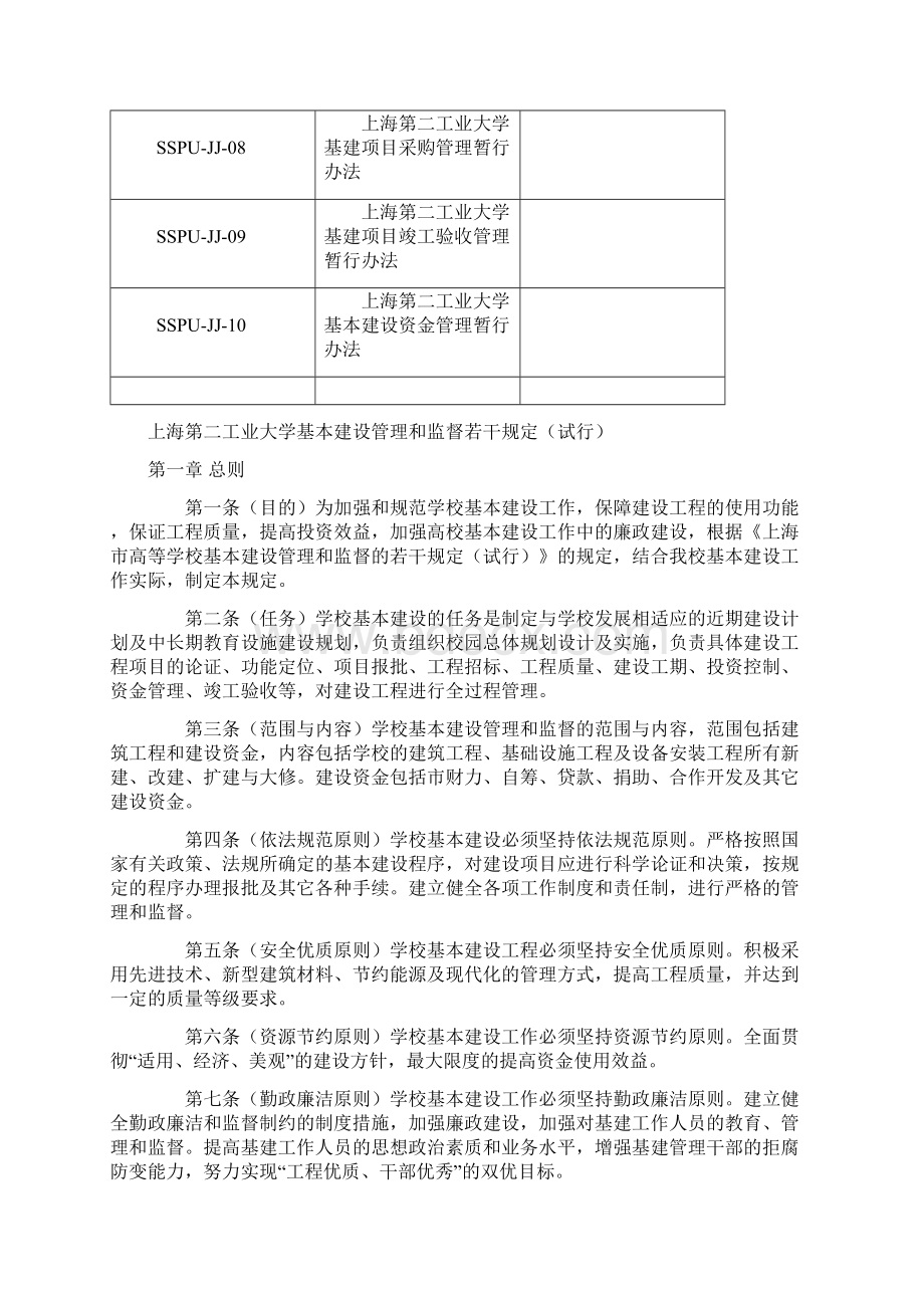 上海第二工业大学基建项目管理制度汇编文档格式.docx_第2页