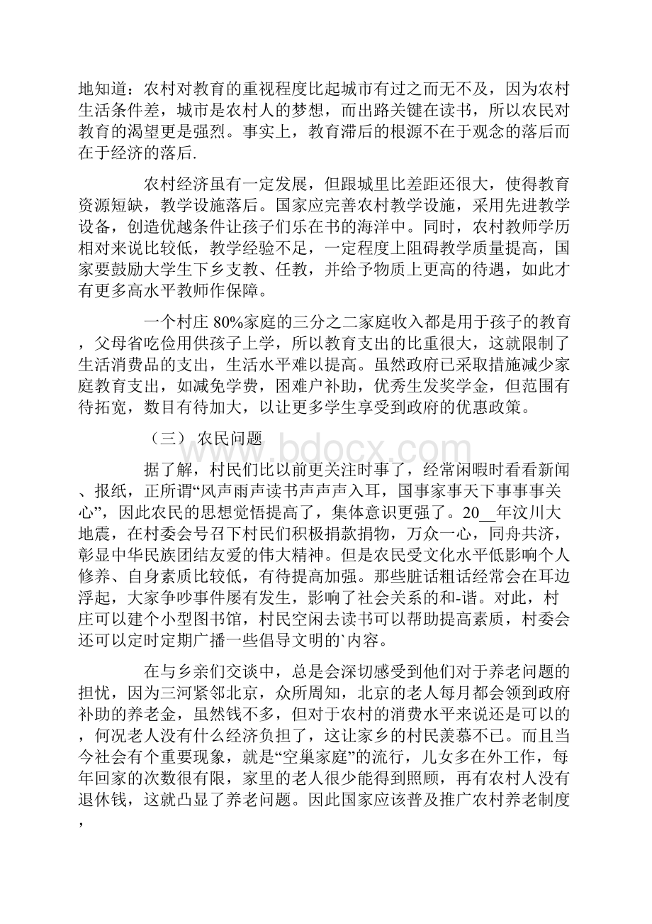 暑期社会实践报告三农.docx_第3页