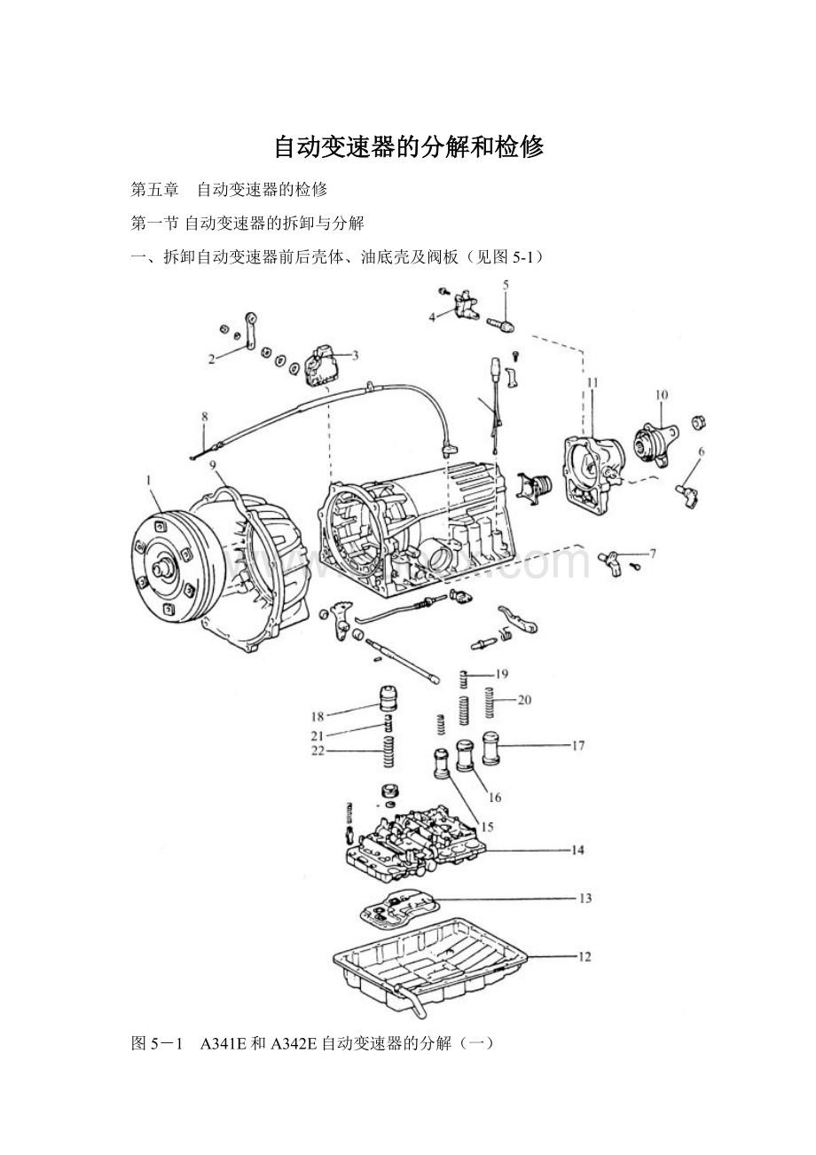 自动变速器的分解和检修.docx_第1页