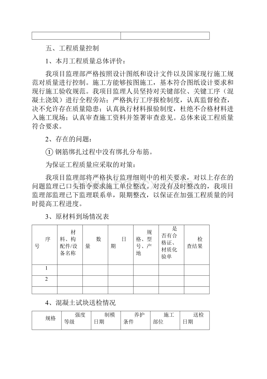 监理月报范本.docx_第3页