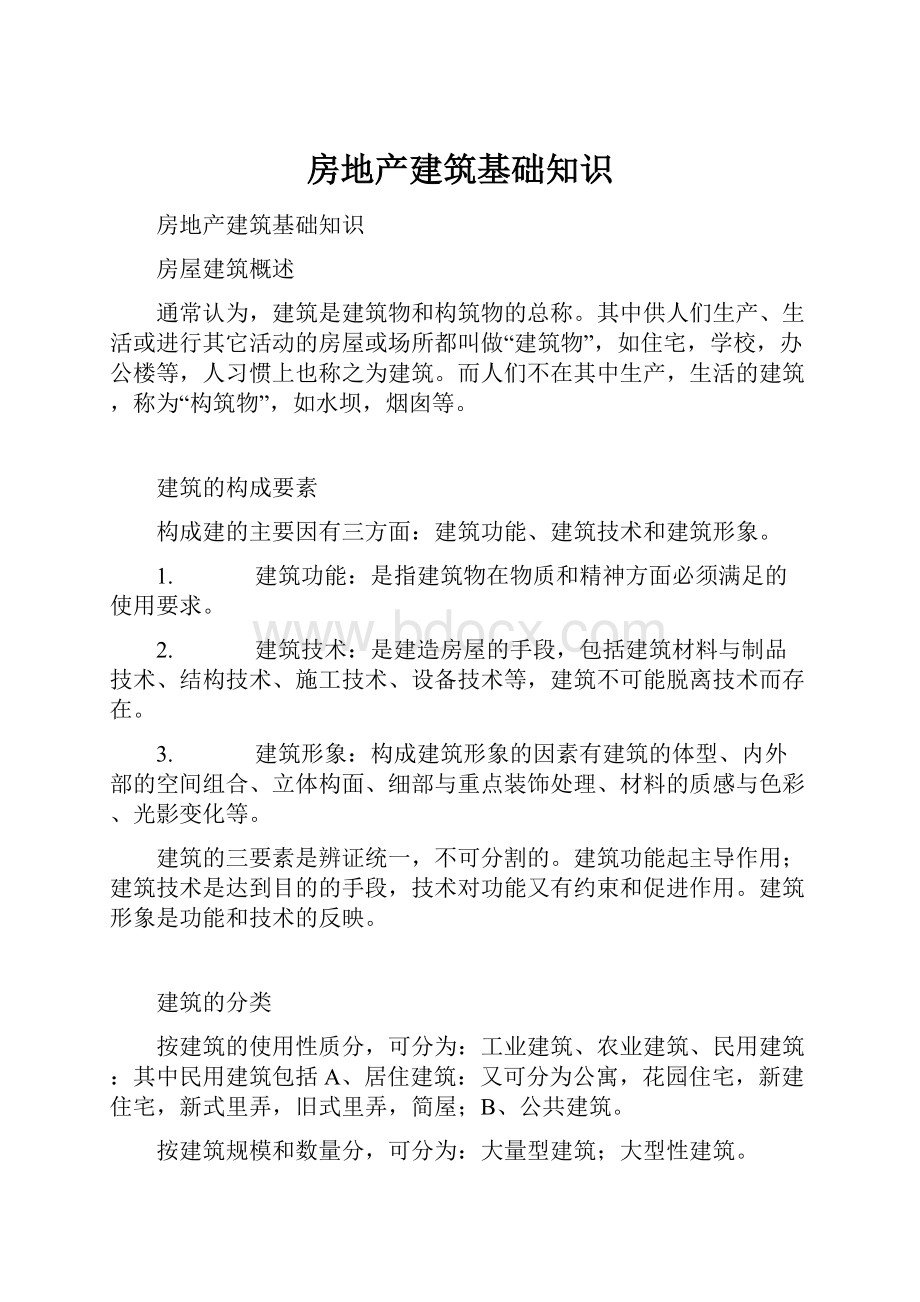 房地产建筑基础知识.docx_第1页