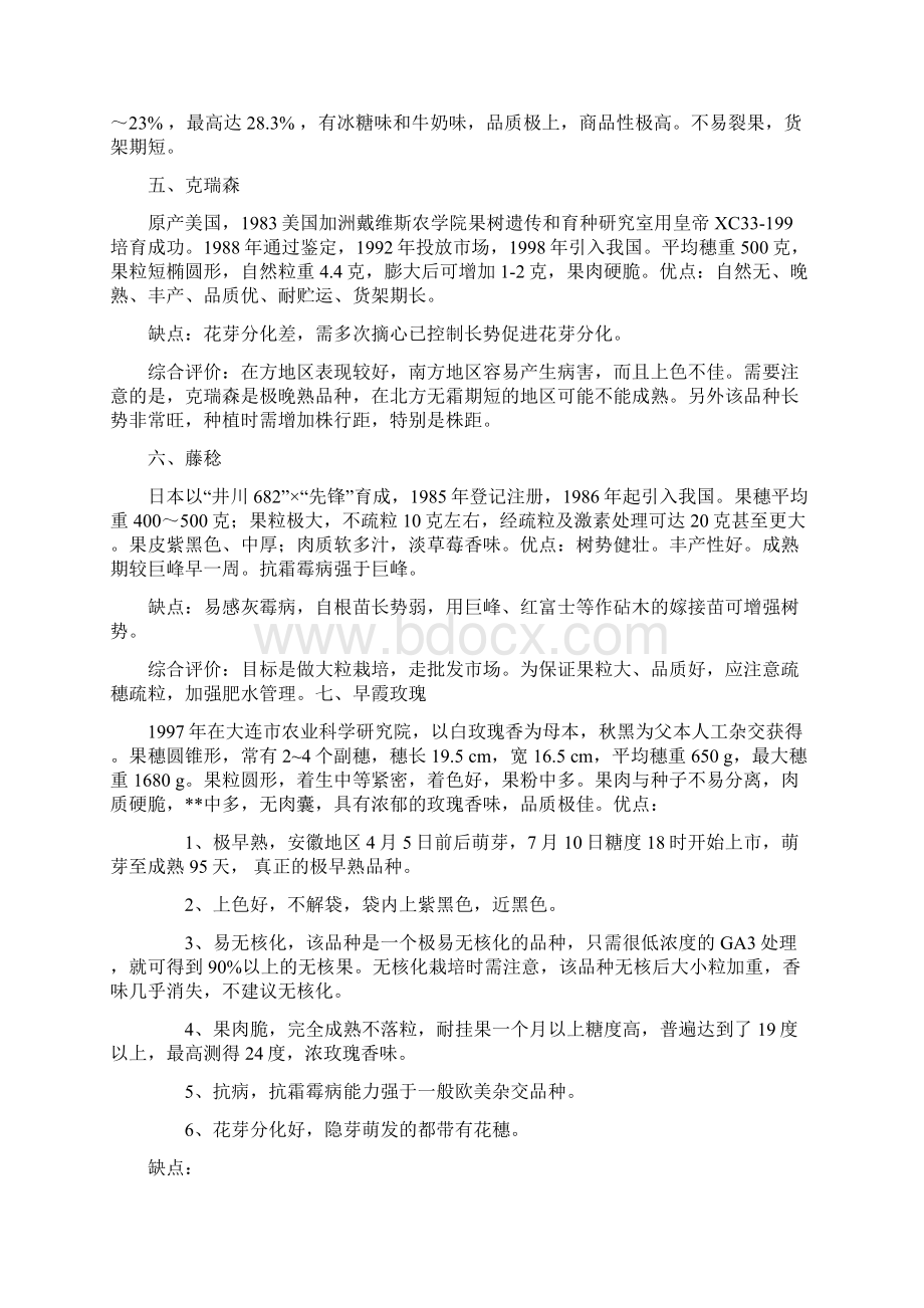 葡萄品种大全种植葡萄你会选择品种吗.docx_第2页