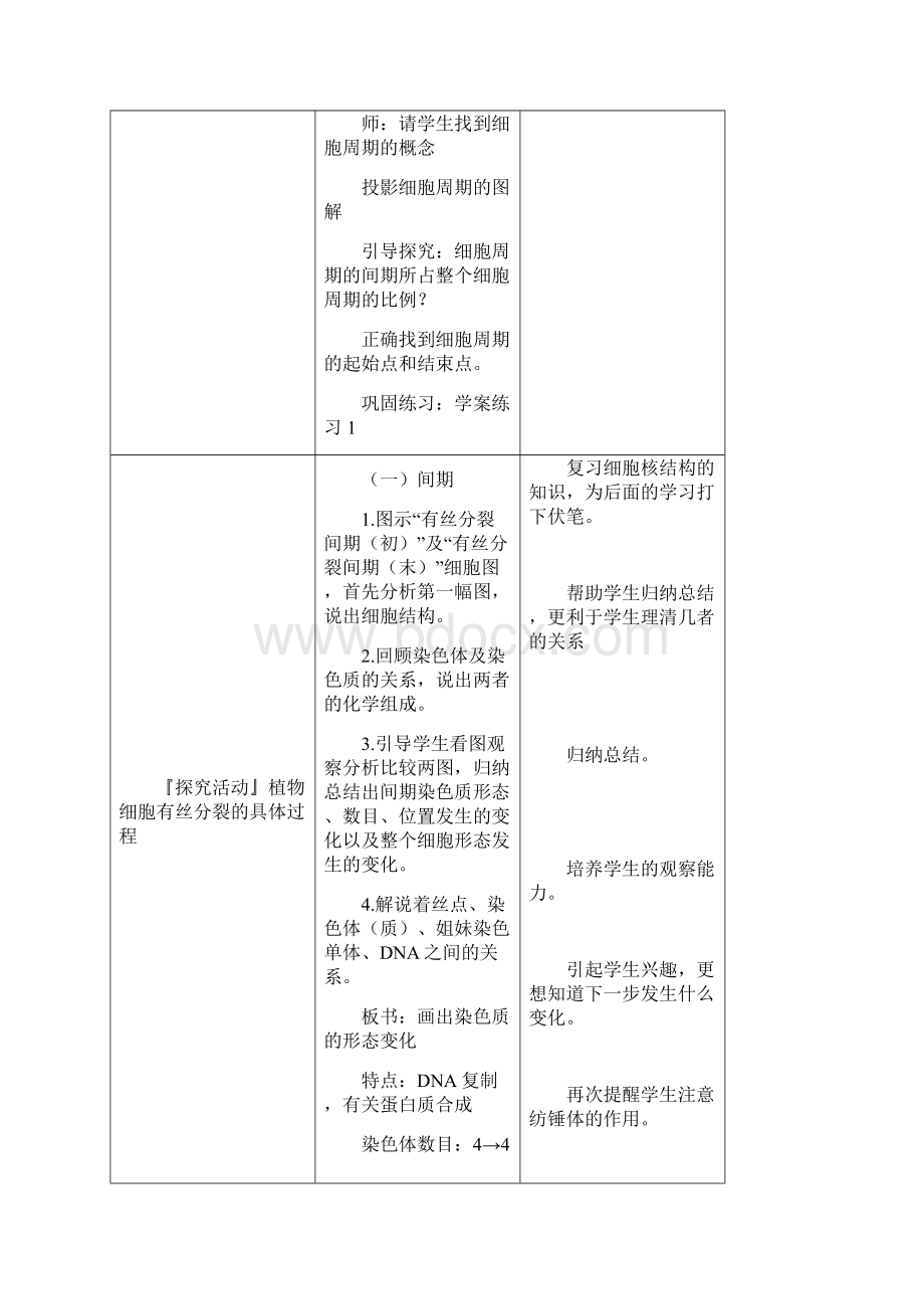 有丝分裂教学设计.docx_第3页