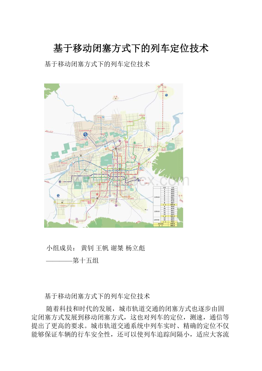 基于移动闭塞方式下的列车定位技术.docx