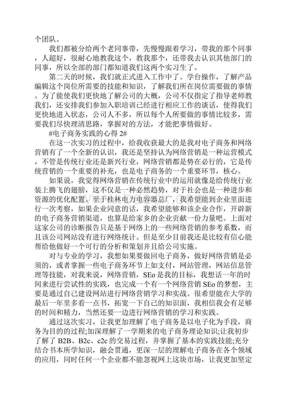 电子商务实践的个人心得体会范文5篇.docx_第2页