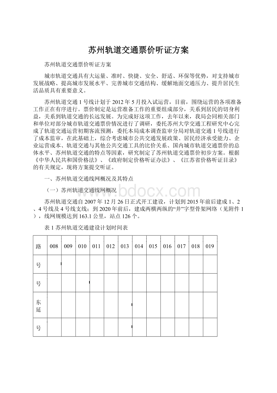 苏州轨道交通票价听证方案.docx_第1页