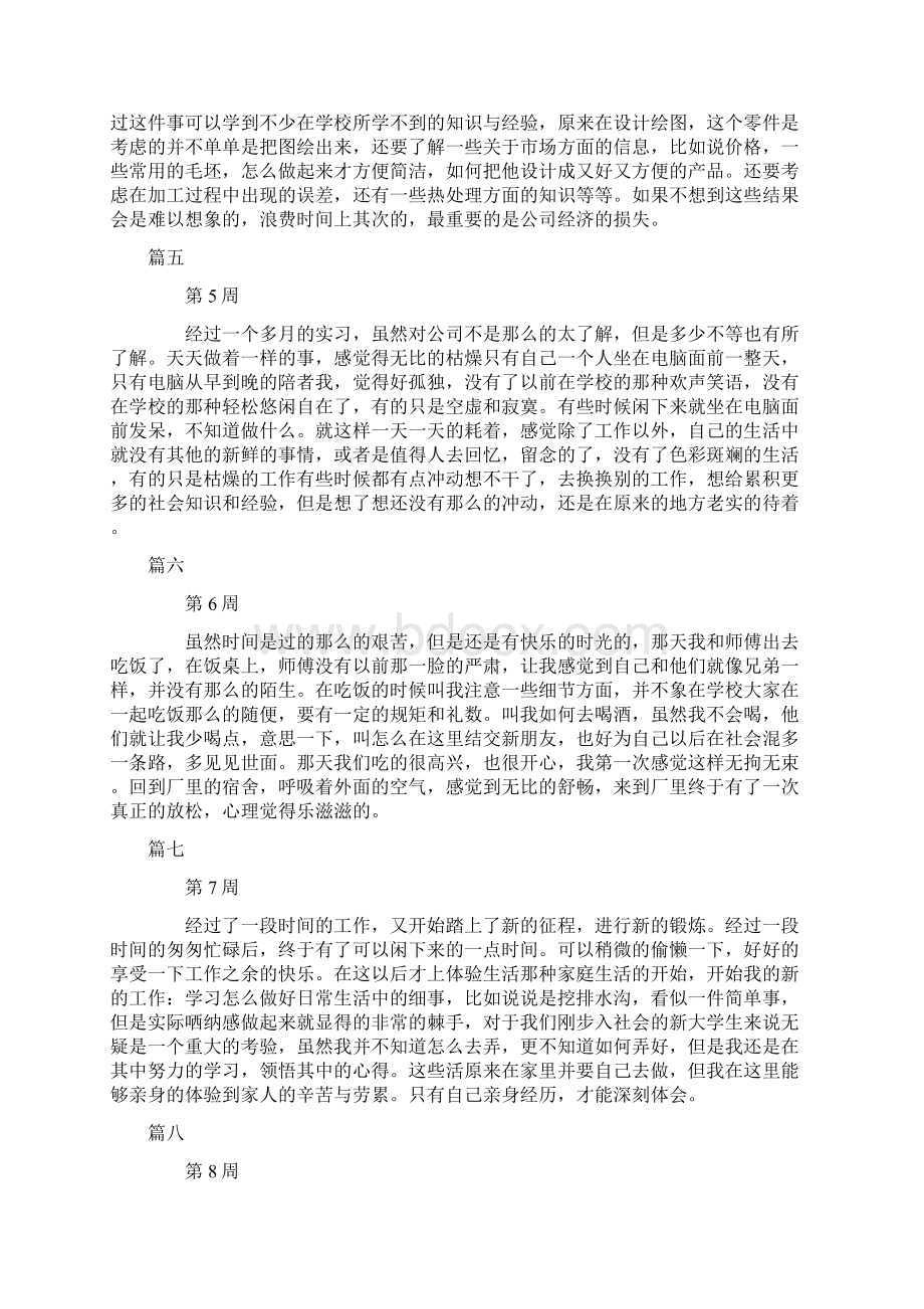 大学毕业生实习周记20篇.docx_第2页