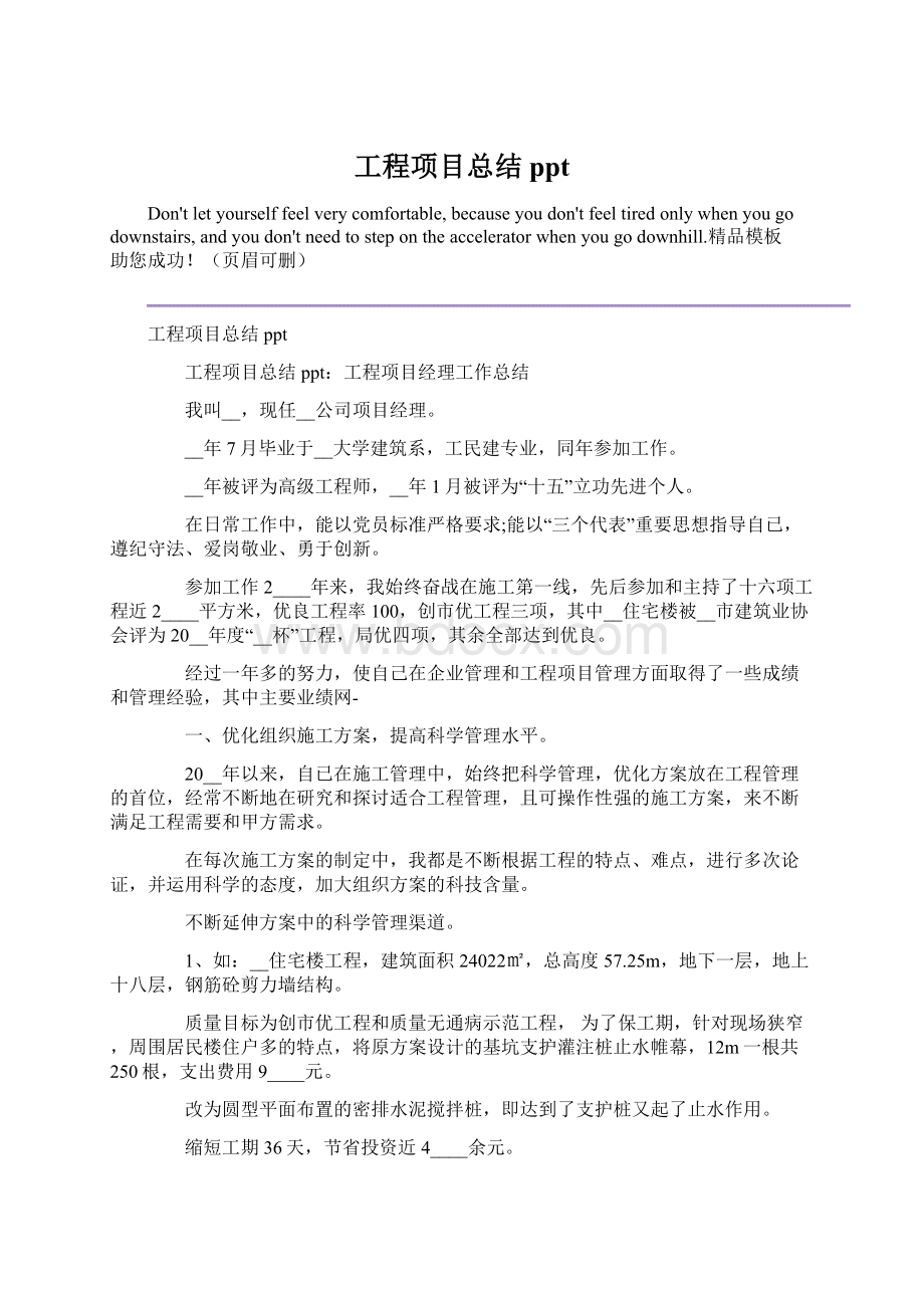 工程项目总结pptWord格式.docx_第1页