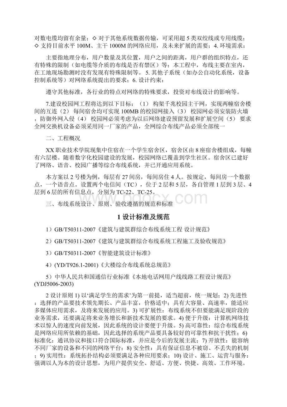 作业学生宿舍楼综合布线设计方案.docx_第2页