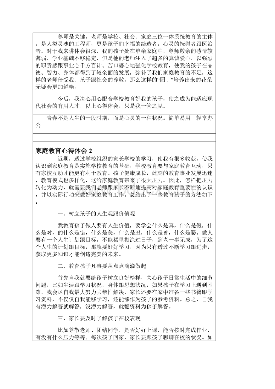 关于家庭教育心得体会范文通用5篇.docx_第2页