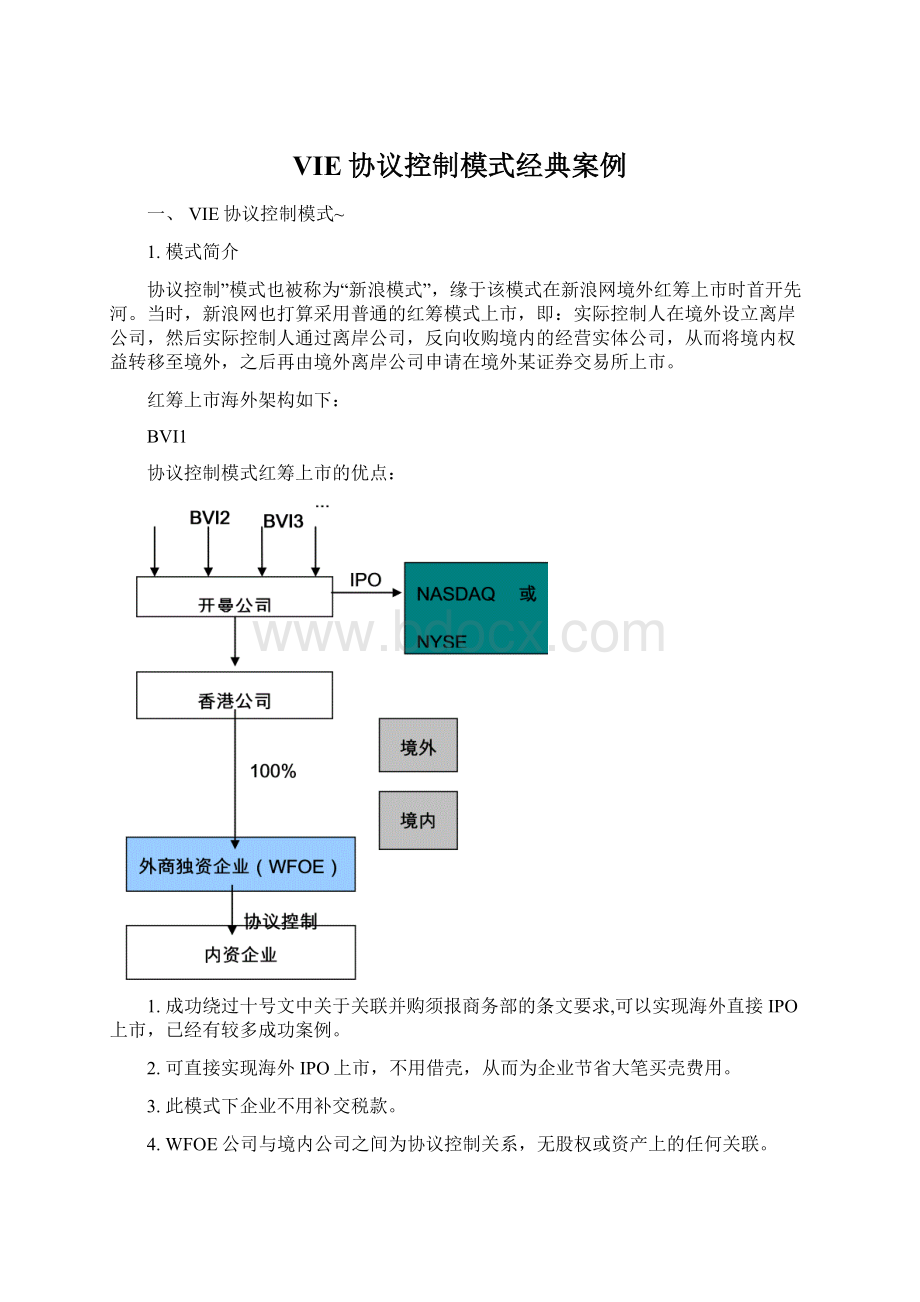 VIE协议控制模式经典案例Word文档下载推荐.docx