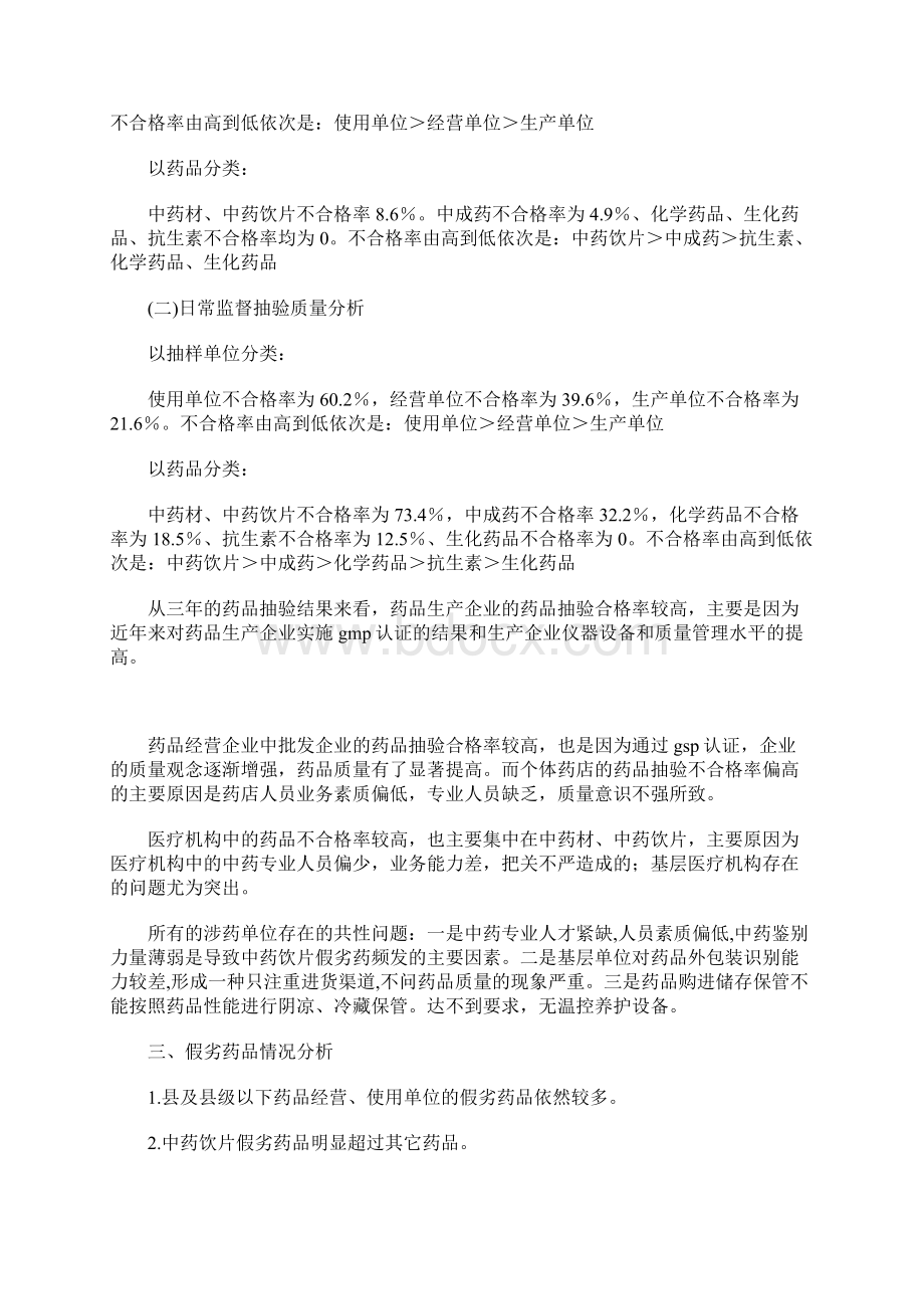 药品质量分析调研报告推荐Word格式.docx_第3页