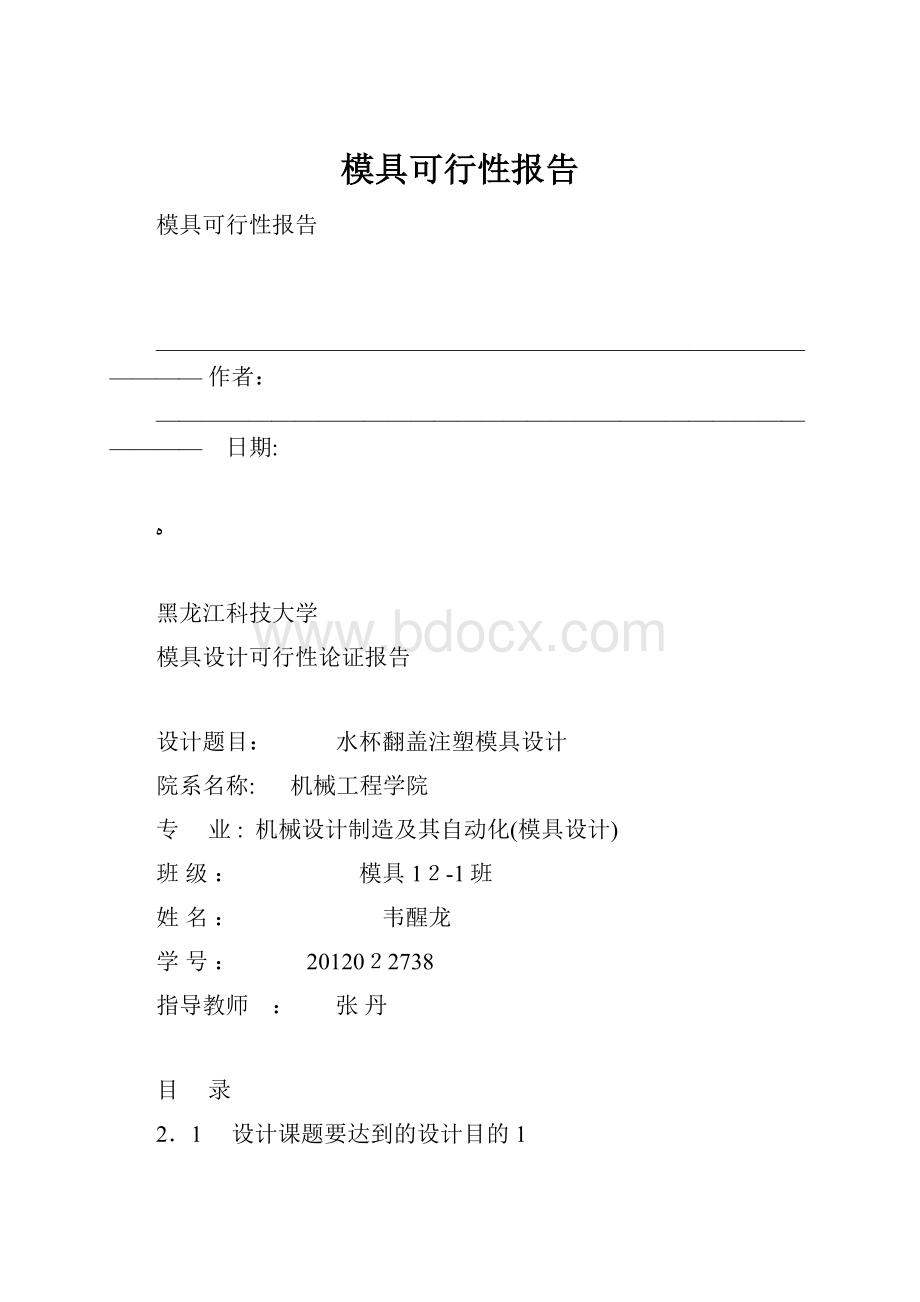 模具可行性报告Word文档格式.docx