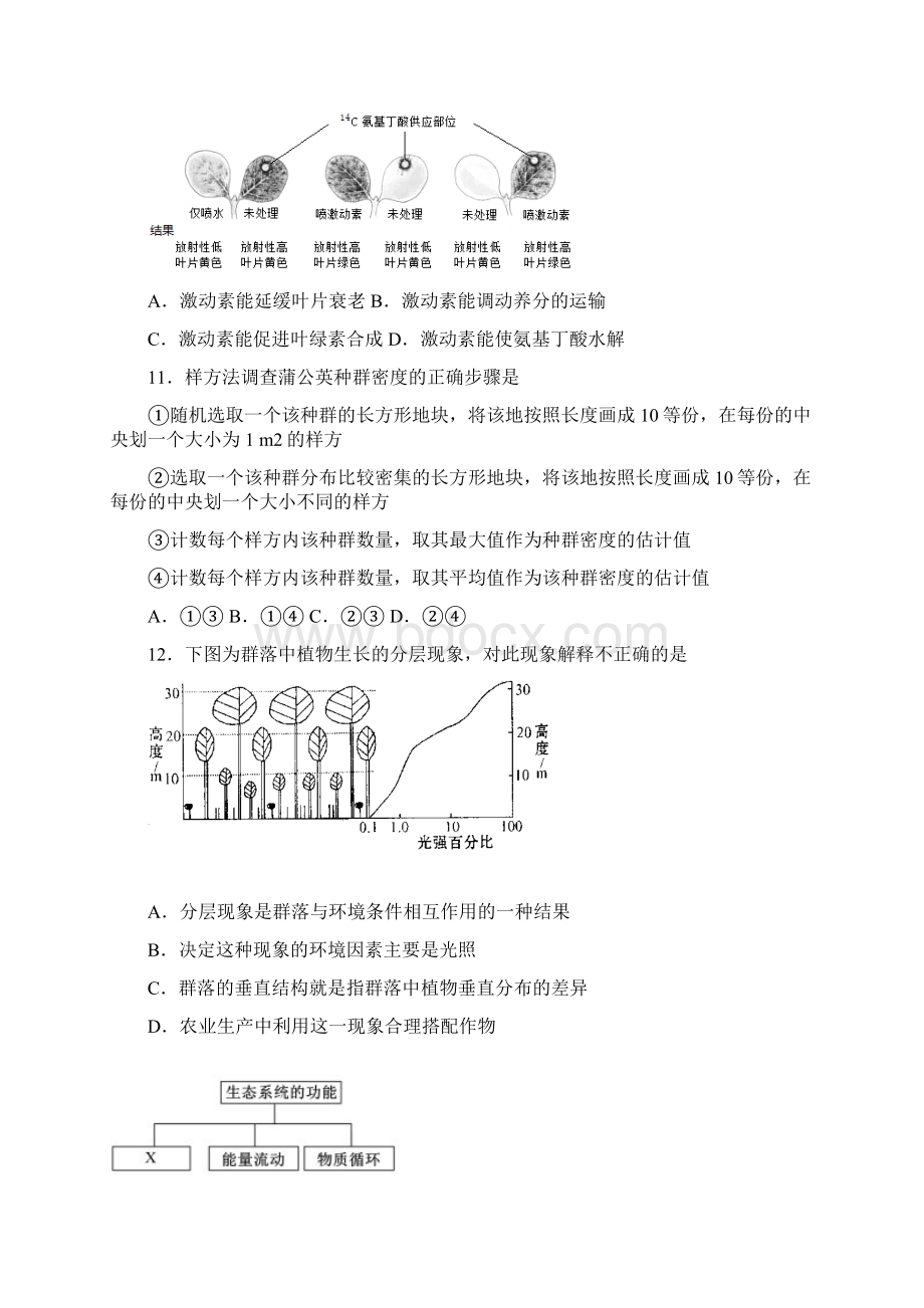 高二生物学年高二上学期限时训练二生物试题.docx_第3页