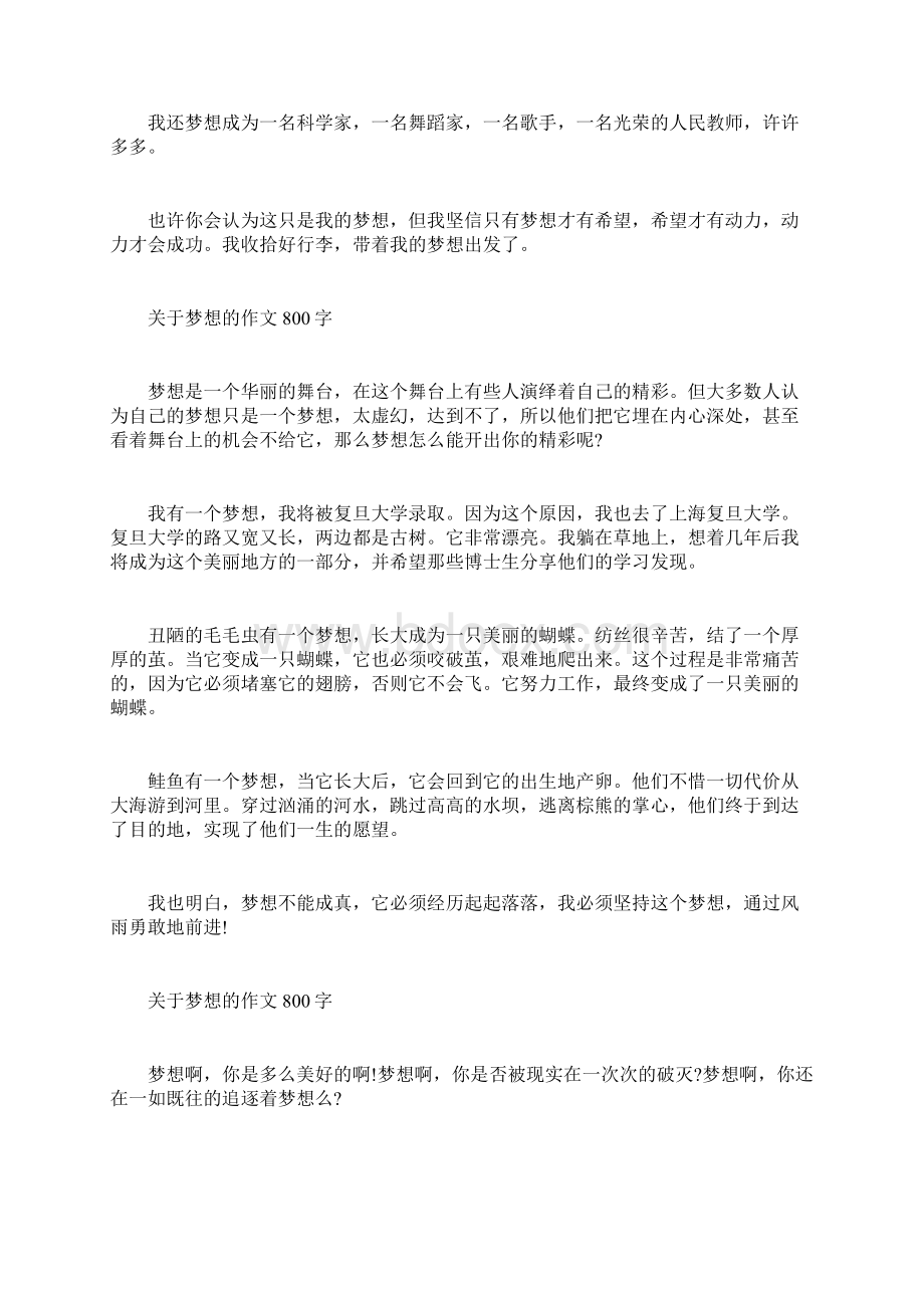 关于梦想的作文800字多篇.docx_第2页