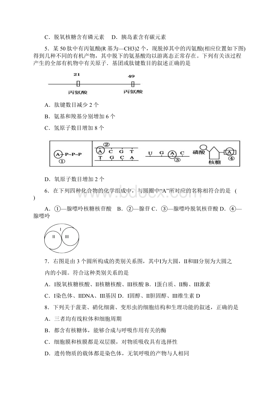 学年广东省揭阳市惠来县第一中学高一上学期期末质检考试生物试题.docx_第2页