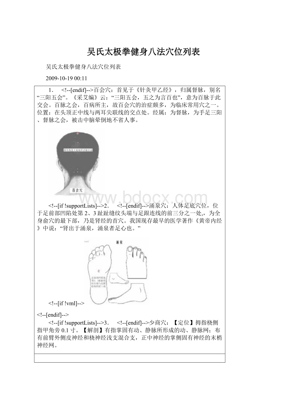 吴氏太极拳健身八法穴位列表.docx_第1页