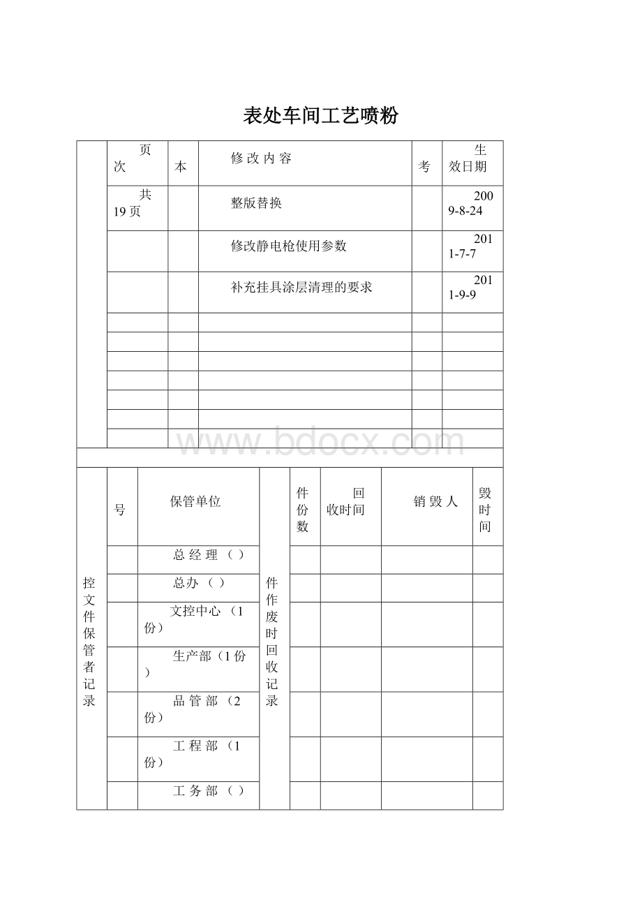 表处车间工艺喷粉Word格式文档下载.docx