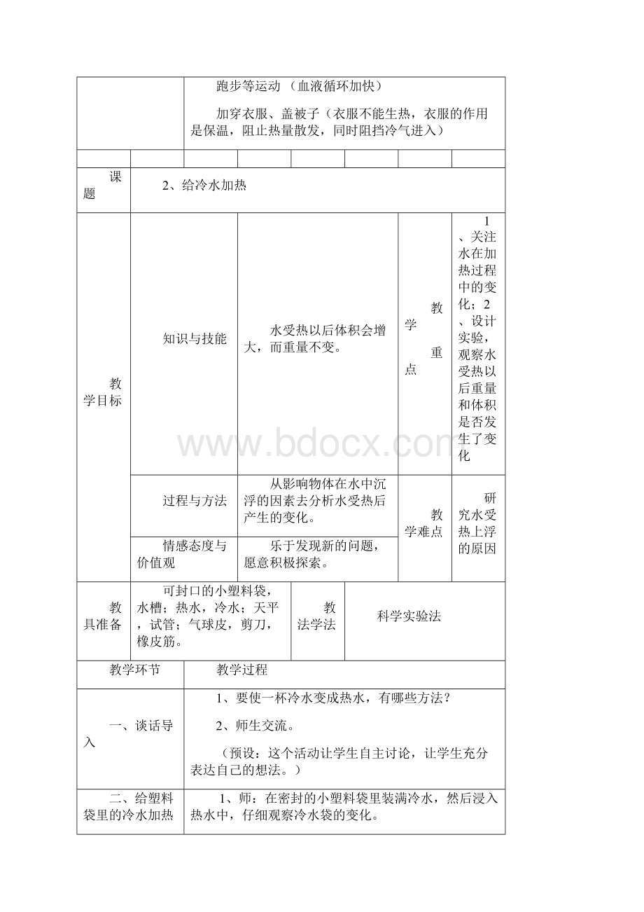 人教版科学五年级下册第二单元表格教案.docx_第3页