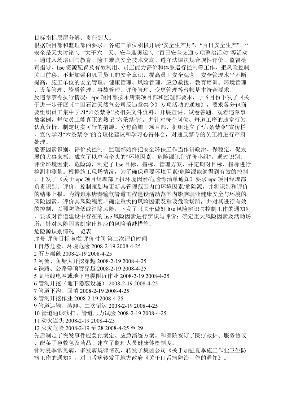 输气管道监理工程安全环保工作总结.docx_第2页