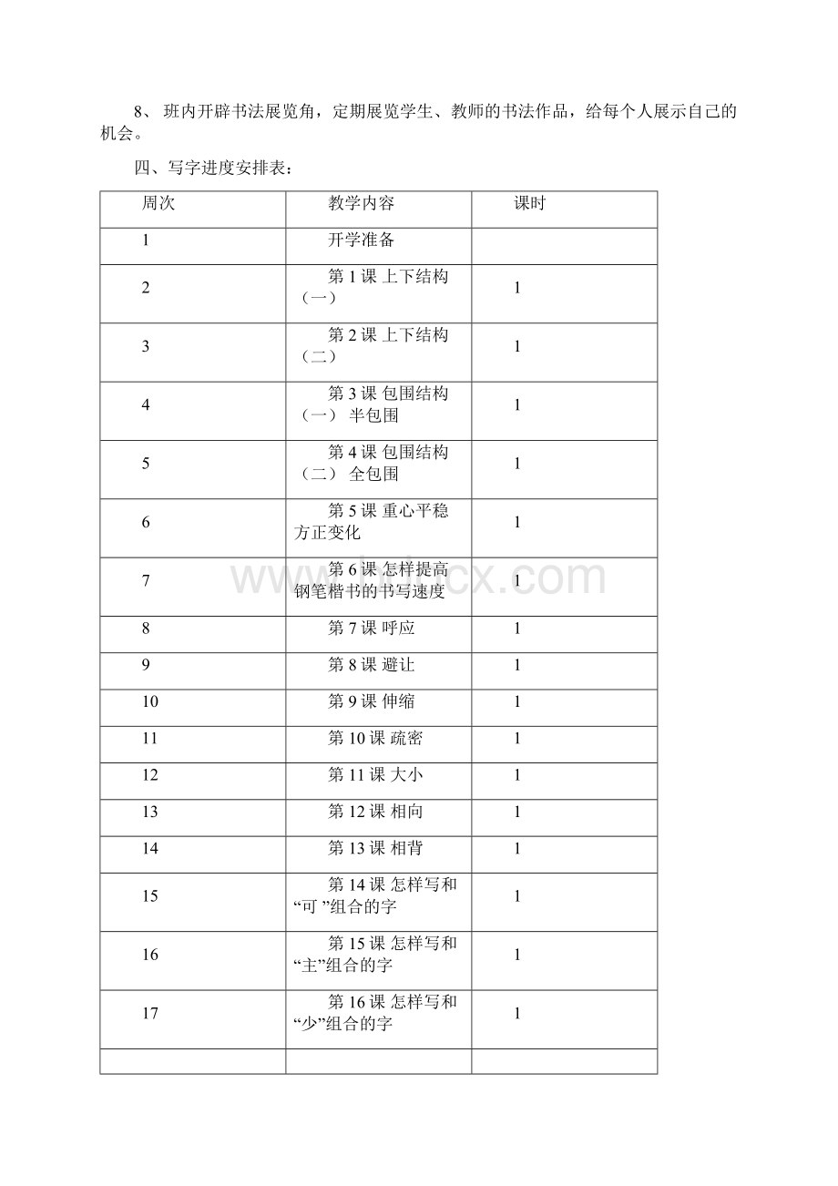 完整版六年级下册写字教学计划和教案.docx_第2页