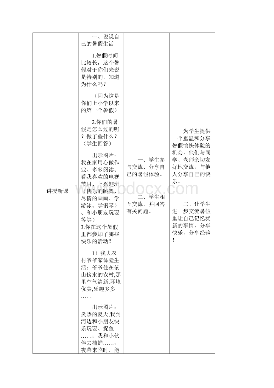 人教部编版二年级道德与法治上册第1课《假期有收获》精品教案.docx_第2页