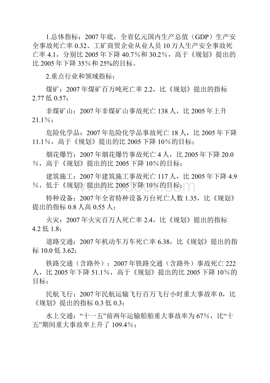 辽宁省安全生产十一五规划中期评估报告Word文档格式.docx_第2页