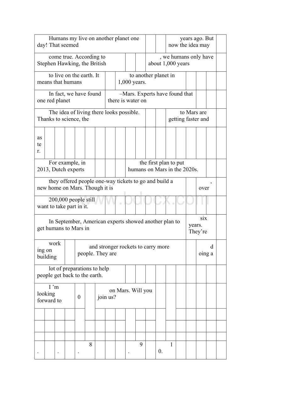 八年级英语人教版上册选词填空专项练习有解析.docx_第2页