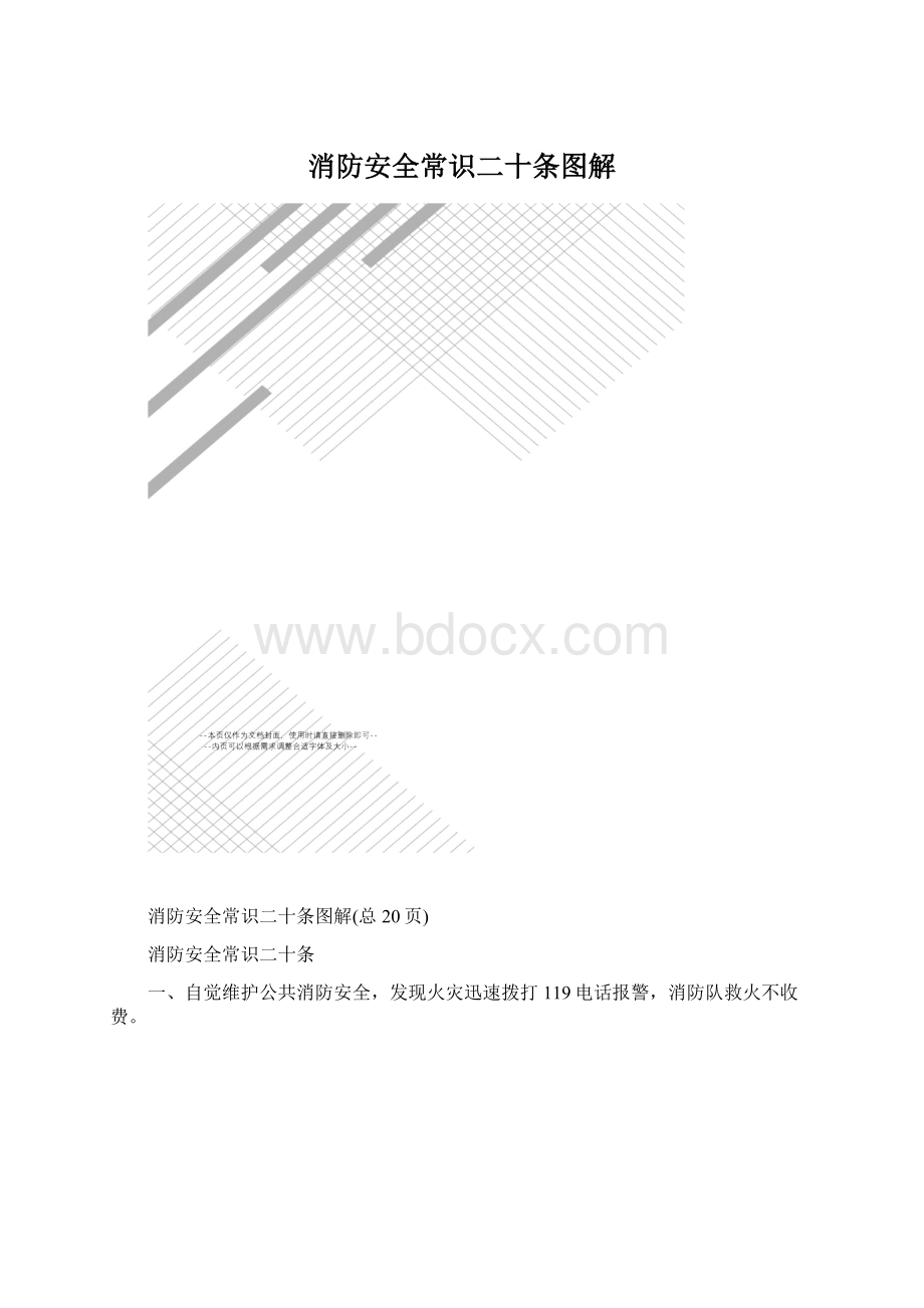 消防安全常识二十条图解Word格式文档下载.docx