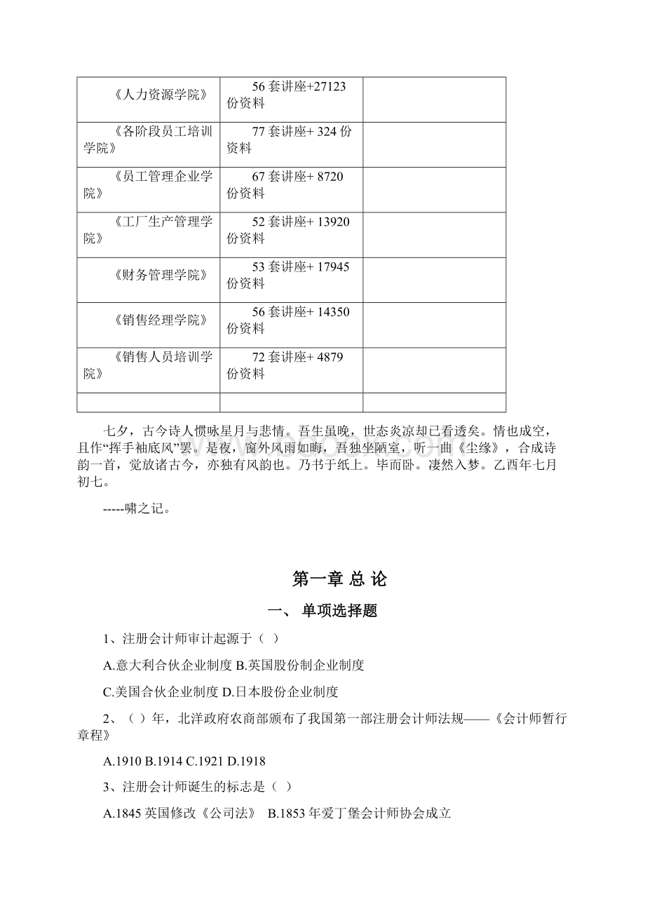 审计学期末考试习题库完整.docx_第2页