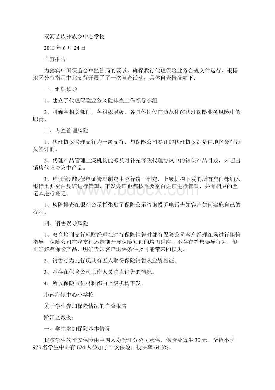 保险销售自查报告.docx_第2页