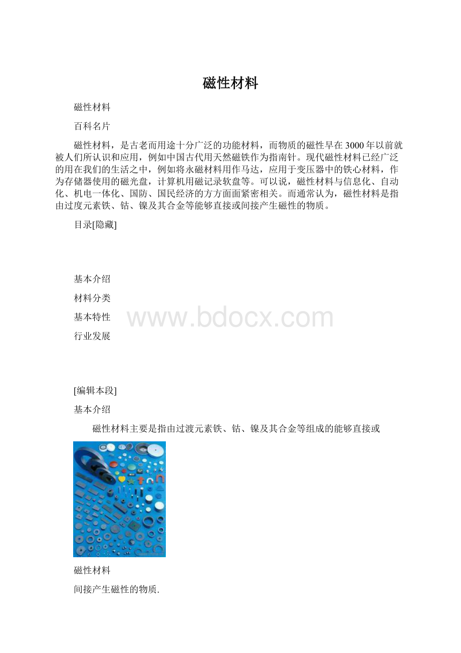 磁性材料Word文档下载推荐.docx