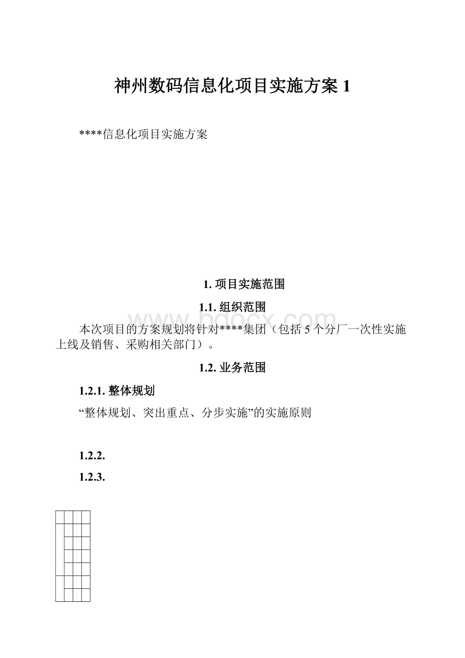 神州数码信息化项目实施方案1文档格式.docx