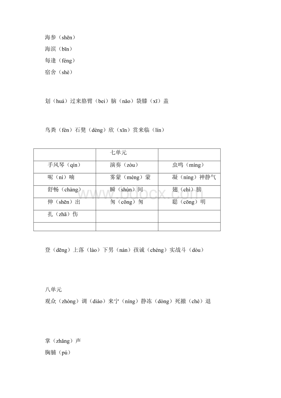 部编人教版三年级语文上册语文3年级期末易读错错汉字汇总Word文档格式.docx_第3页