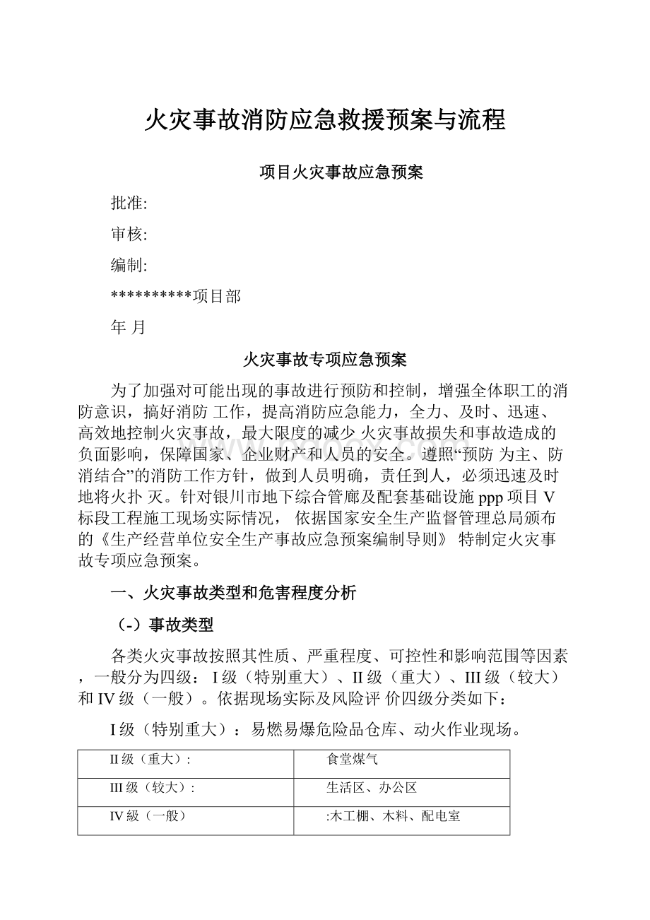 火灾事故消防应急救援预案与流程.docx_第1页