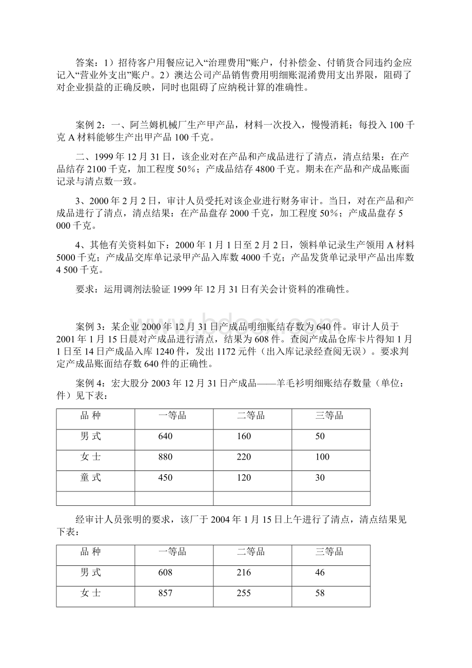 审计学练习题整理Word文档下载推荐.docx_第3页