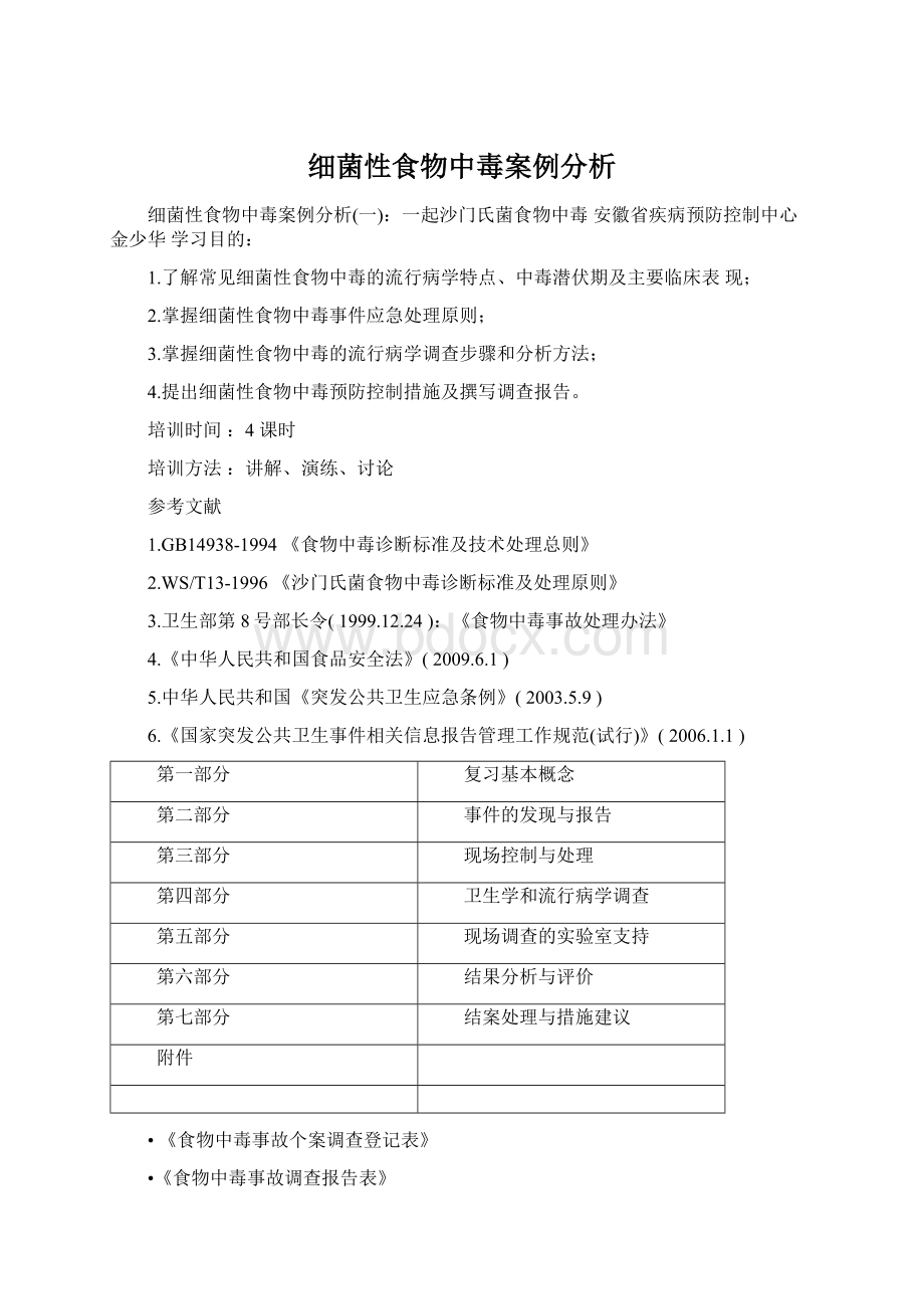 细菌性食物中毒案例分析.docx_第1页