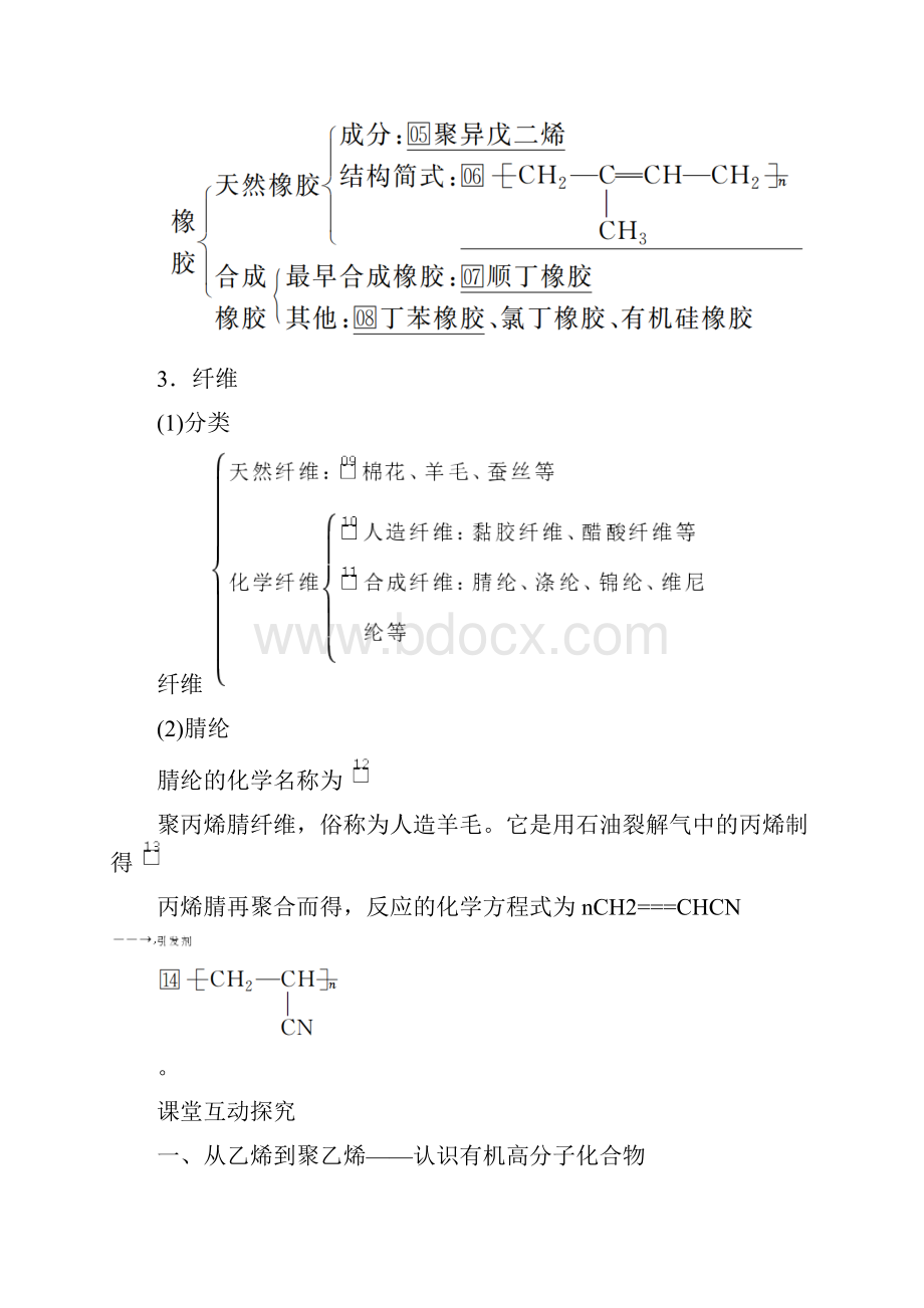 高中化学新教材《有机高分子化合物与有机高分子材料》导学案+课时作业.docx_第3页