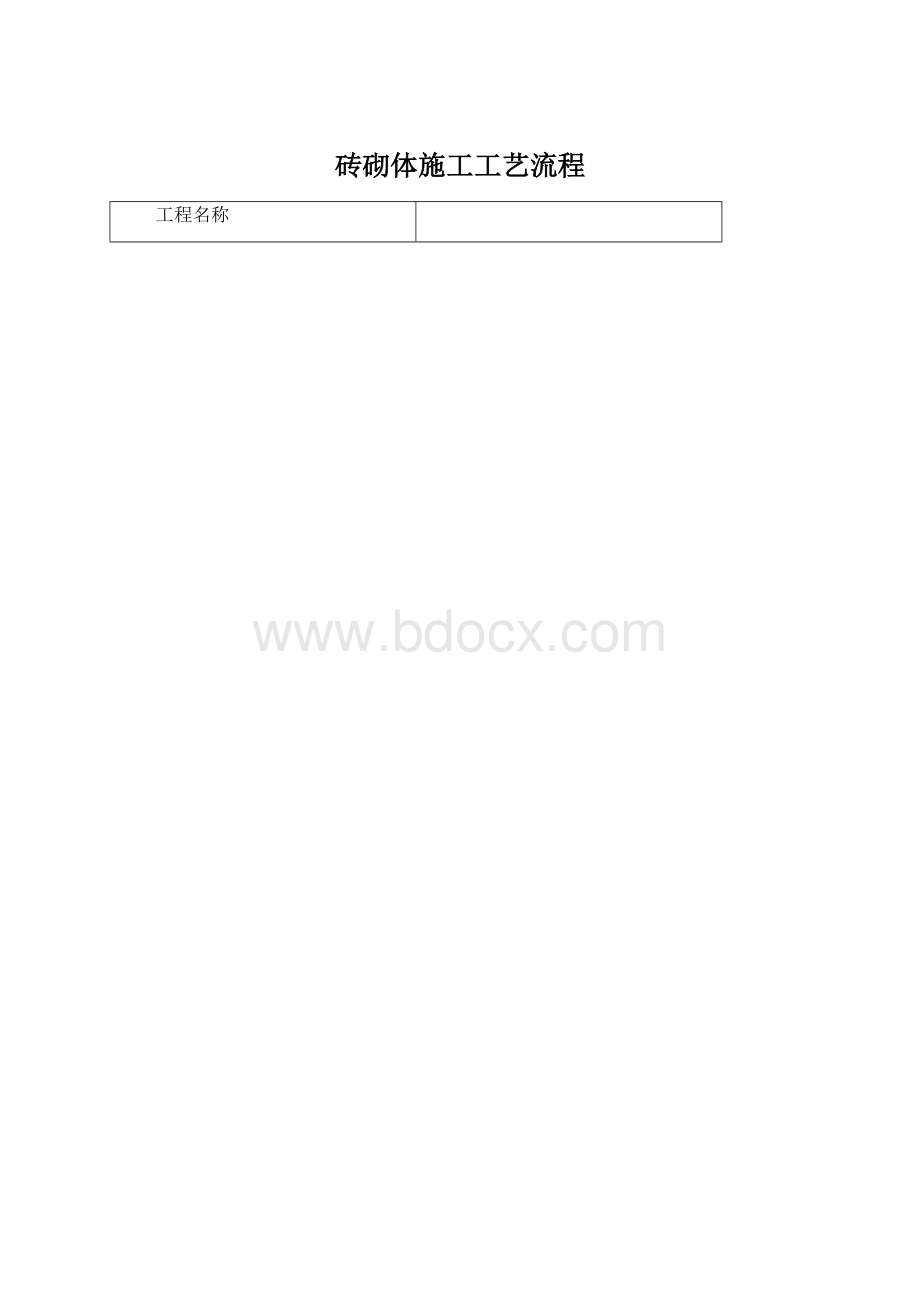 砖砌体施工工艺流程.docx