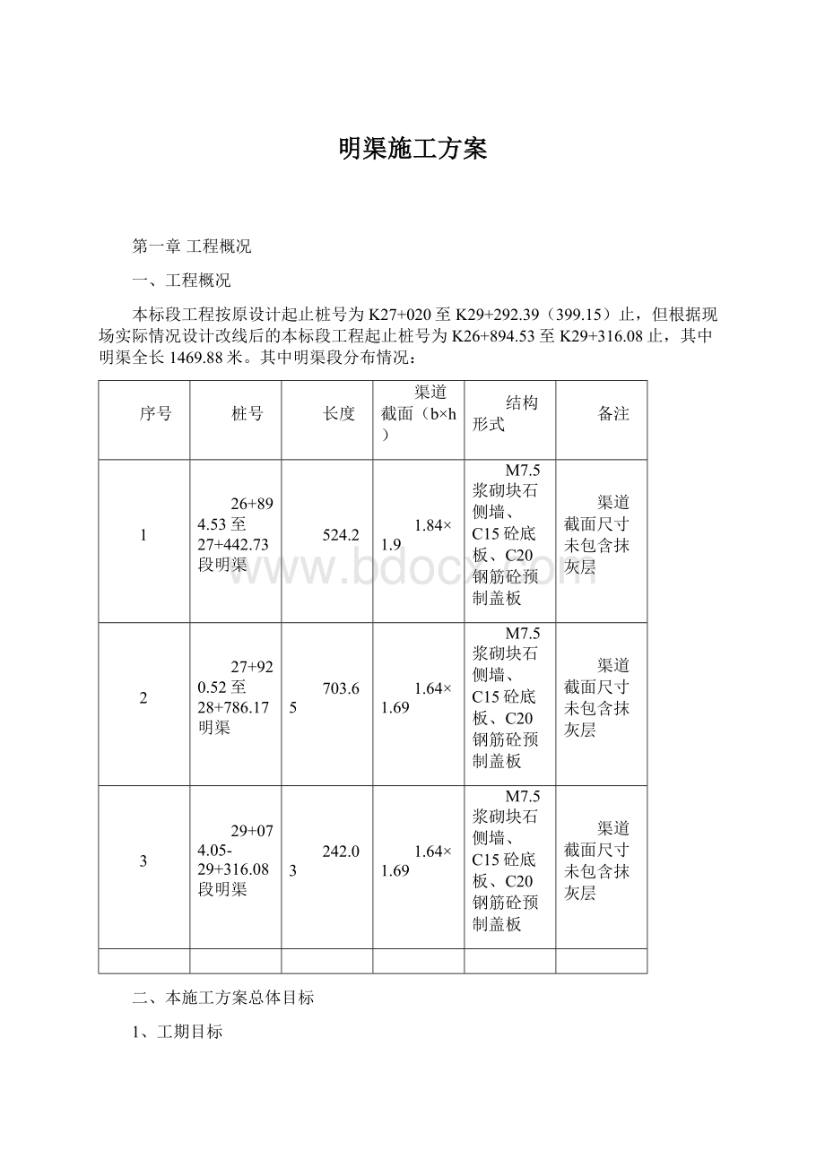 明渠施工方案.docx