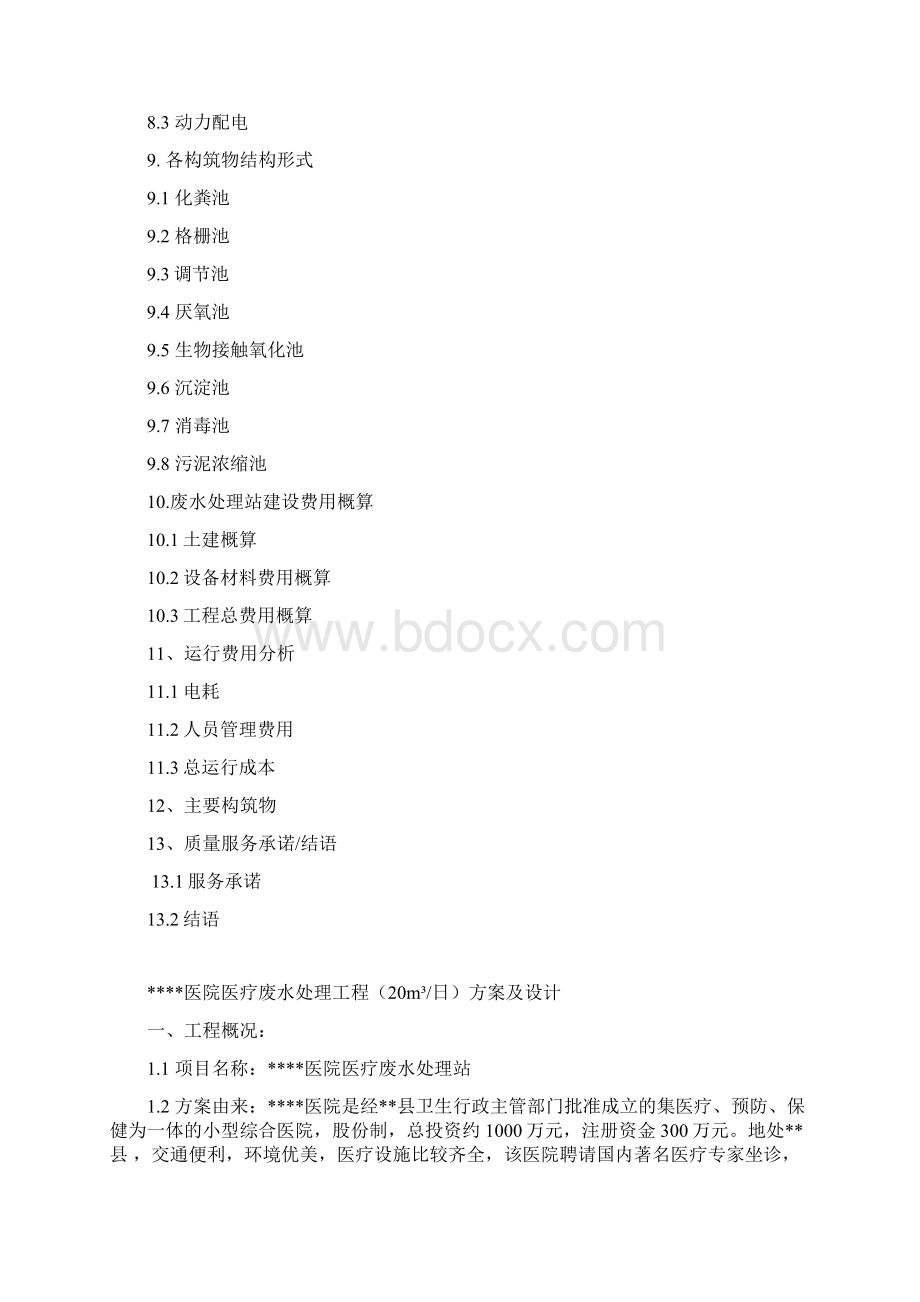 医院医疗污水处理工程方案设计文档格式.docx_第3页